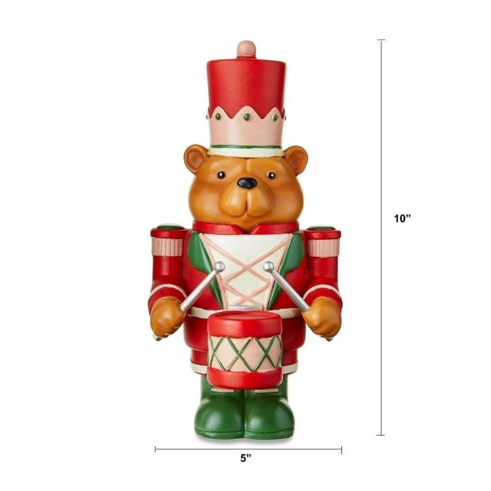 New Bear Nutcracker Christmas Tabletop Decoration, 10in, by Holiday Time - Picture 8 of 8